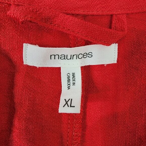 Maurice's Blazer Women Size XL Textured One Button 3/4 Cuffed Sleeve Faux Pocket - Picture 8 of 11